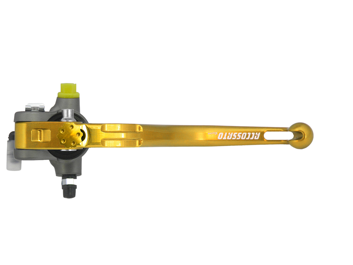 Pompa Freno Radiale Accossato 17x18 Con Corpo Pompa Anodizzato Naturale E Leva Fissa Colorata (Pomello+Leva)