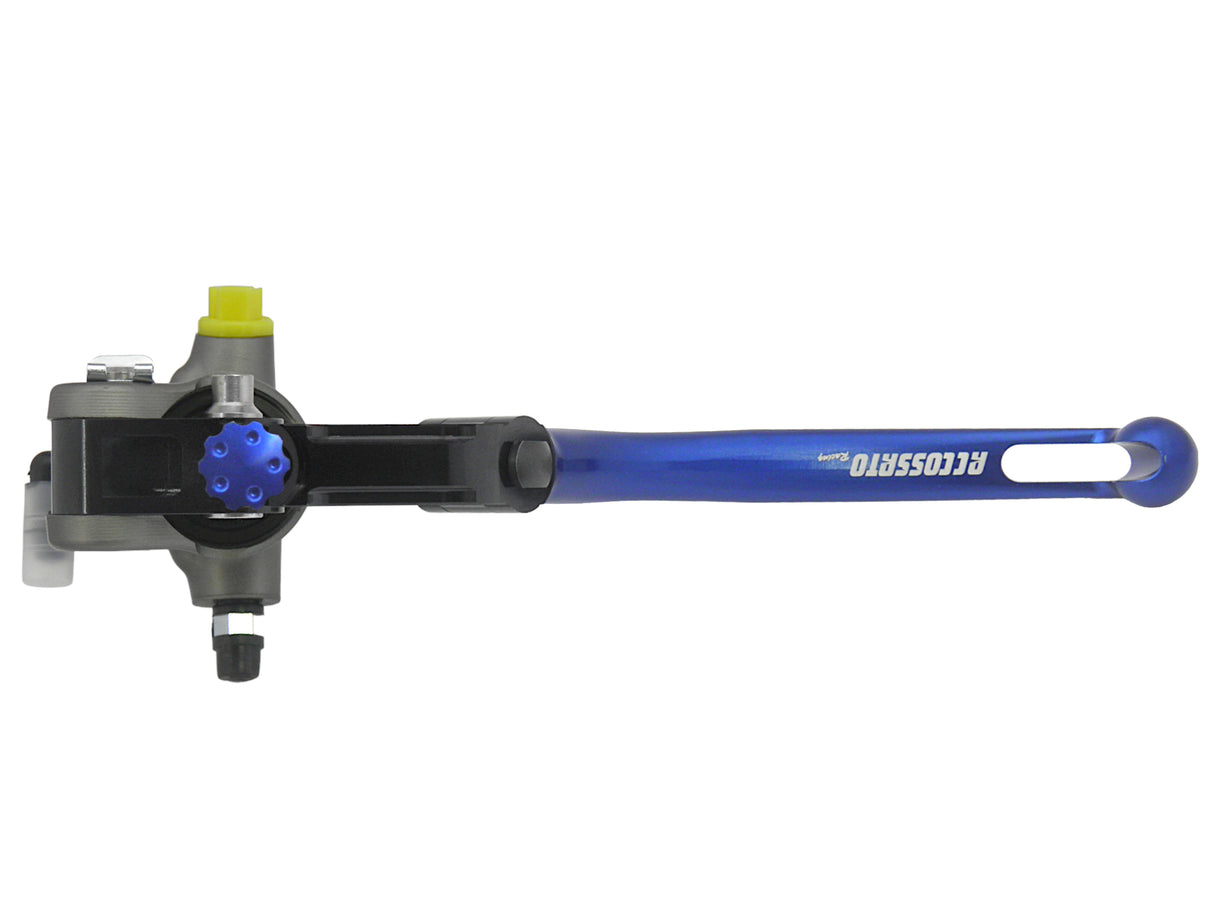 Pompa Freno Radiale Accossato 17x18 Con Corpo Pompa Anodizzato Naturale E Leva Snodata Colorata (Pomello+Leva)