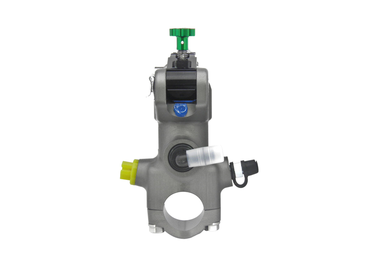 Pompa Freno Radiale Accossato 17x18 Con Corpo Pompa Anodizzato Naturale E Leva Snodata Colorata (Pomello+Leva)