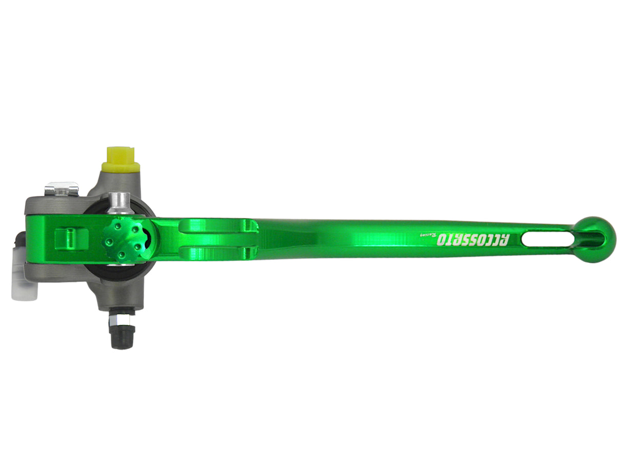 Pompa Freno Radiale Accossato 17x19 Con Corpo Pompa Anodizzato Naturale E Leva Fissa Colorata (Pomello+Leva)