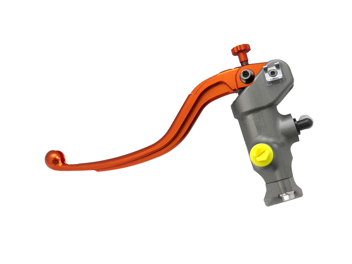 Pompa Freno Radiale Accossato 17x19 Con Corpo Pompa Anodizzato Naturale E Leva Fissa Colorata (Pomello+Leva)