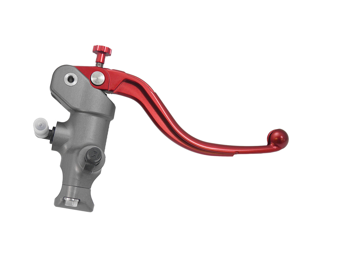 Pompa Freno Radiale Accossato 17x19 Con Corpo Pompa Anodizzato Naturale E Leva Fissa Colorata (Pomello+Leva)