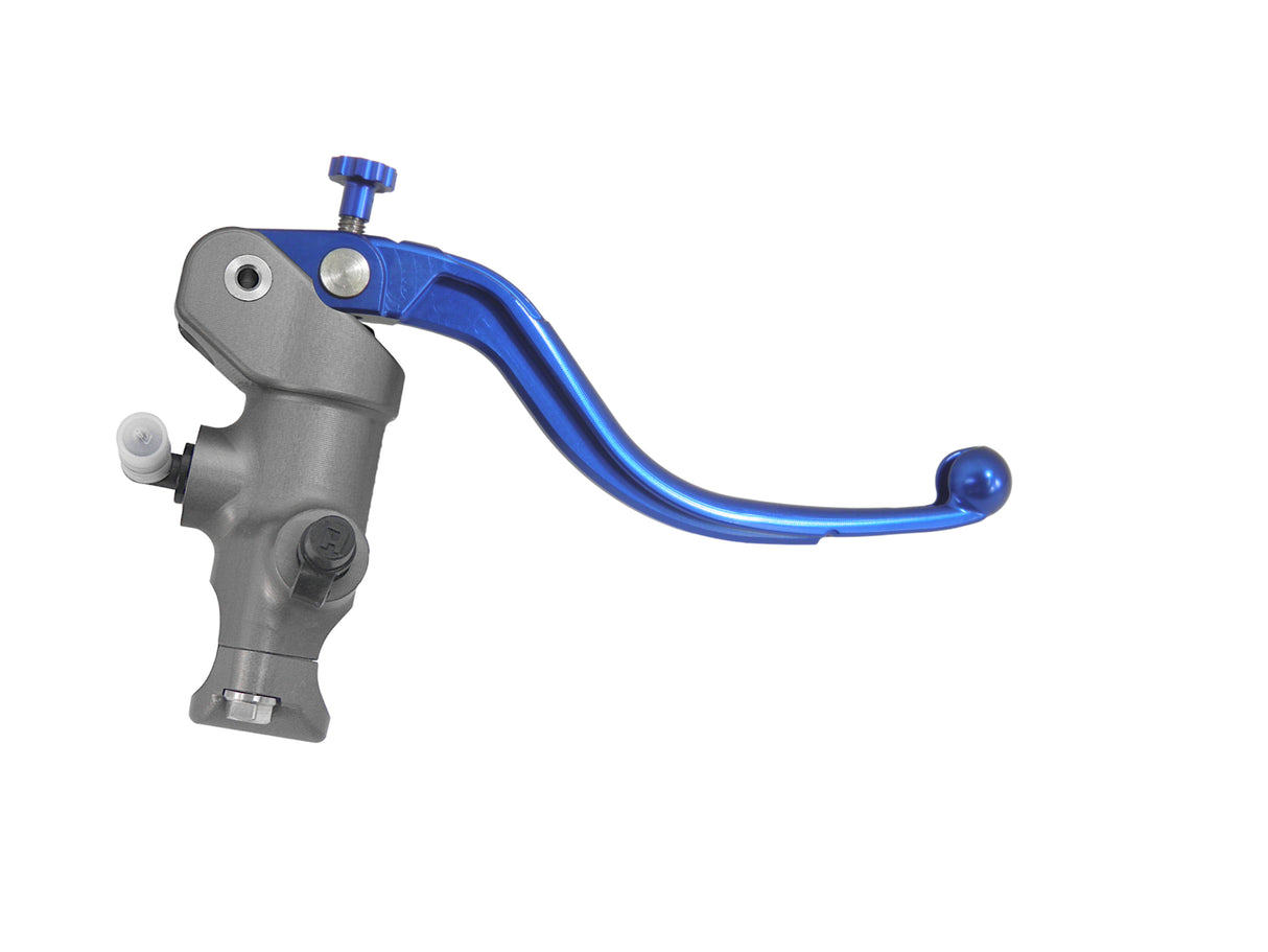 Pompa Freno Radiale Accossato 17x20 Con Corpo Pompa Anodizzato Naturale E Leva Fissa Colorata (Pomello+Leva)