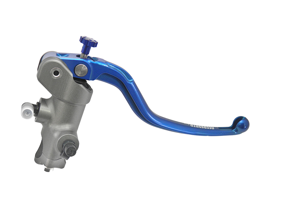 Pompa Freno Radiale Accossato 17x20 Con Corpo Pompa Anodizzato Naturale E Leva Fissa Colorata (Pomello+Leva)