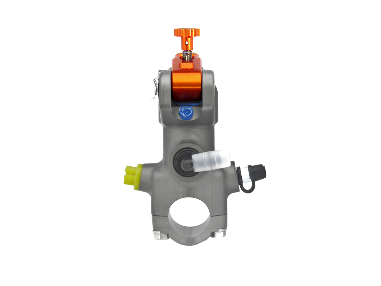 Pompa Freno Radiale Accossato 17x20 Con Corpo Pompa Anodizzato Naturale E Leva Fissa Colorata (Pomello+Leva)