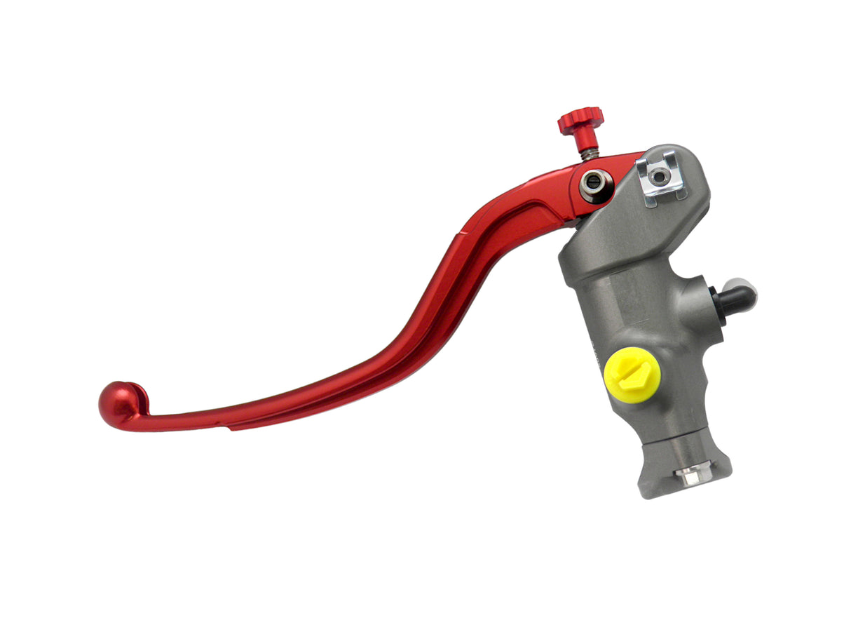 Pompa Freno Radiale Accossato 17x20 Con Corpo Pompa Anodizzato Naturale E Leva Fissa Colorata (Pomello+Leva)