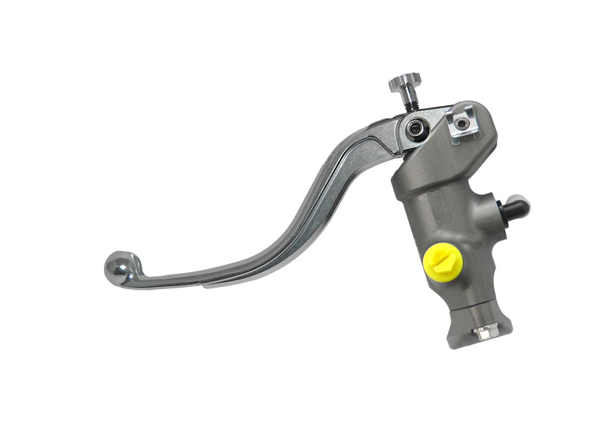 Pompa Freno Radiale Accossato 17x20 Con Corpo Pompa Anodizzato Naturale E Leva Fissa Colorata (Pomello+Leva)