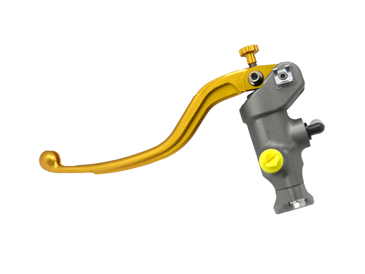 Pompa Freno Radiale Accossato 17x20 Con Corpo Pompa Anodizzato Naturale E Leva Fissa Colorata (Pomello+Leva)