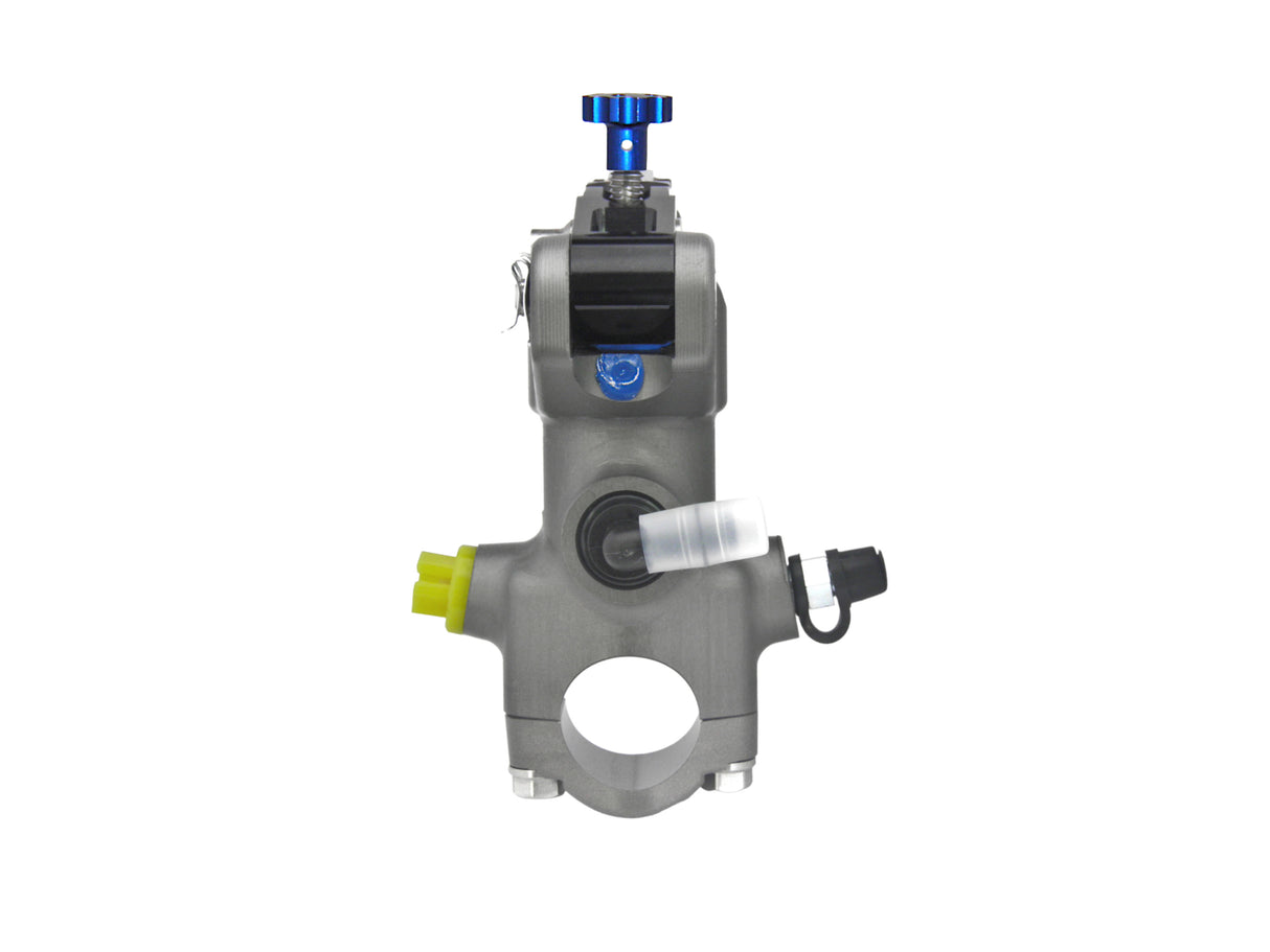 Pompa Freno Radiale Accossato PRS 17x17-18-19 Con Corpo Pompa Anodizzato Naturale E Leva Snodata Colorata (Pomello+Leva)