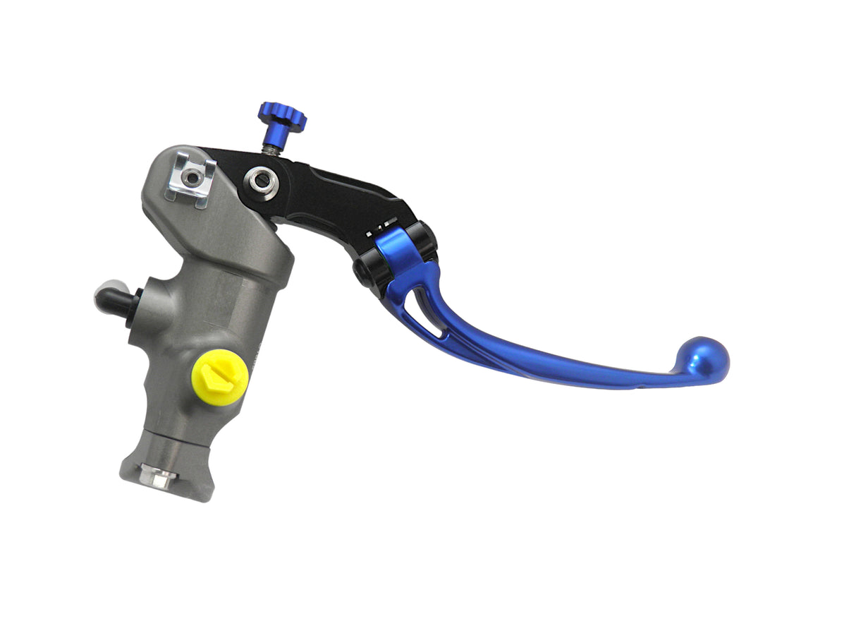 Pompa Frizione Radiale Accossato PRS 15x15-16-17 Con Corpo Pompa Anodizzato Nero E Leva Snodata Colorata (Pomello+Leva)