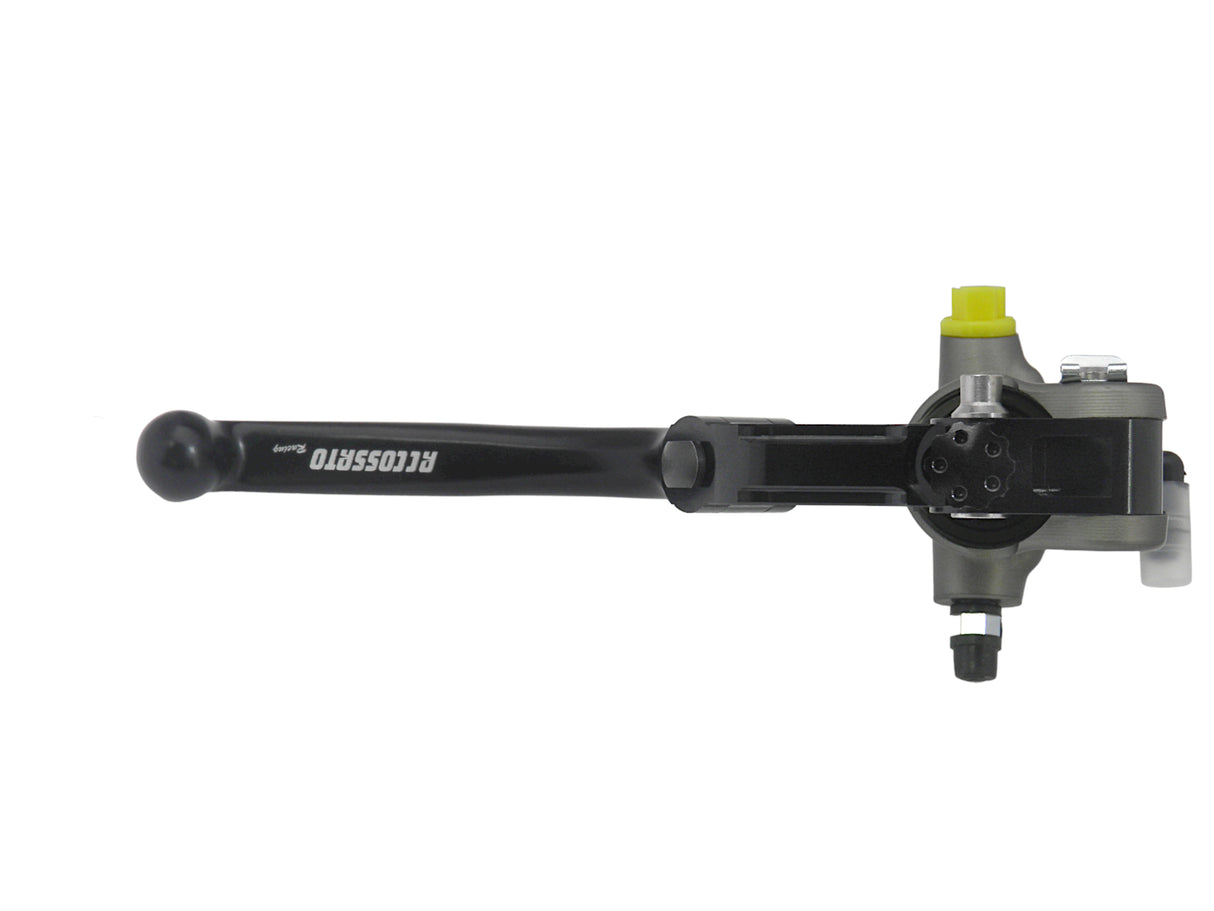 Pompa Frizione Radiale Accossato PRS 15x15-16-17 Con Corpo Pompa Anodizzato Nero E Leva Snodata Colorata (Pomello+Leva)