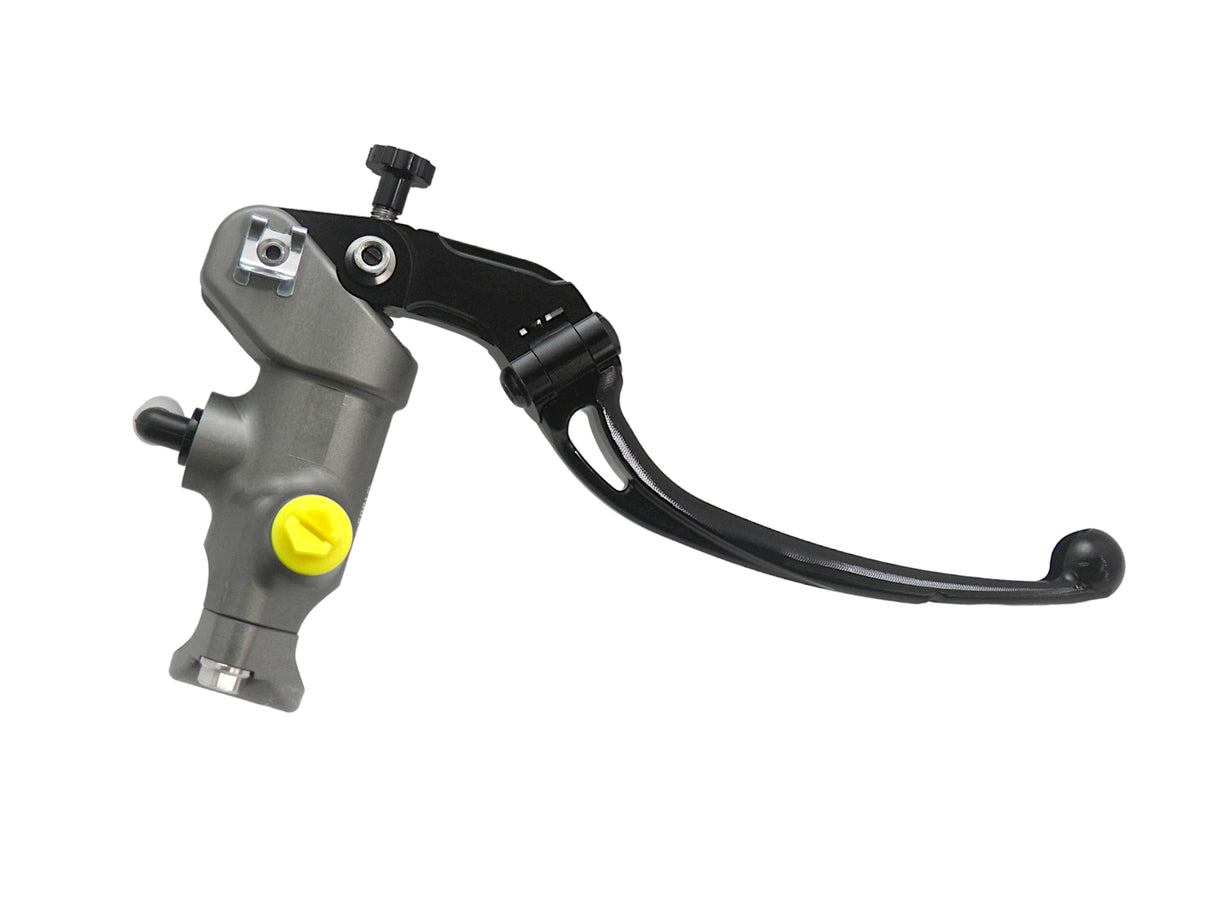 Pompa Frizione Radiale Accossato PRS 15x15-16-17 Con Corpo Pompa Anodizzato Nero E Leva Snodata Colorata (Pomello+Leva)