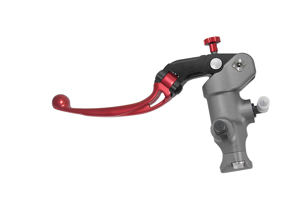 Pompa Frizione Radiale Accossato PRS 15x15-16-17 Con Corpo Pompa Anodizzato Nero E Leva Snodata Colorata (Pomello+Leva)