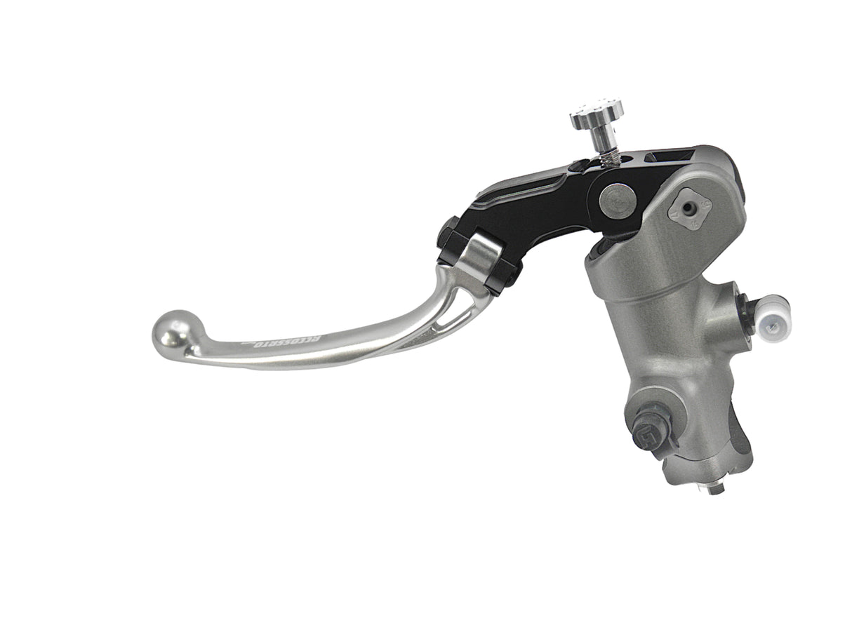 Pompa Frizione Radiale Accossato PRS 15x15-16-17 Con Corpo Pompa Anodizzato Nero E Leva Snodata Colorata (Pomello+Leva)