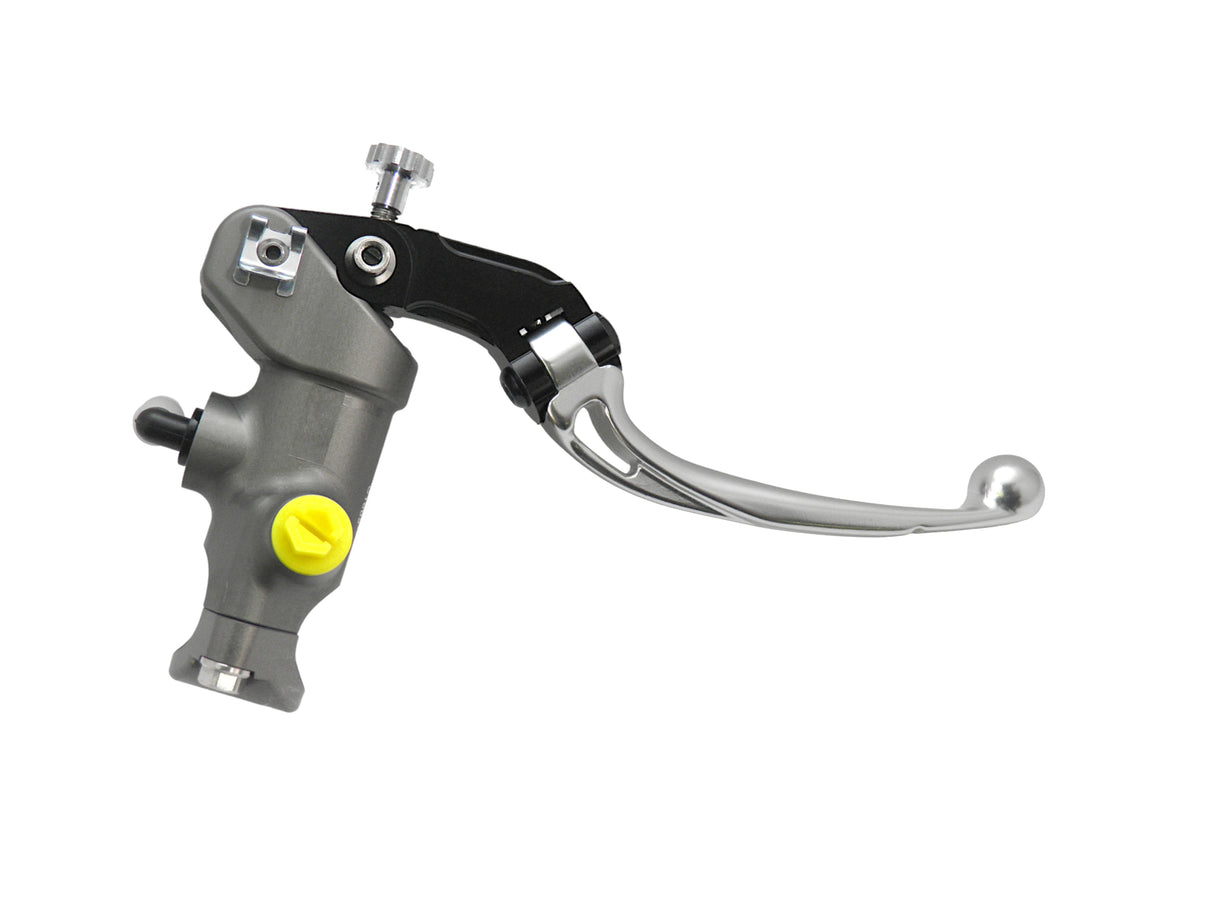 Pompa Frizione Radiale Accossato PRS 15x15-16-17 Con Corpo Pompa Anodizzato Nero E Leva Snodata Colorata (Pomello+Leva)