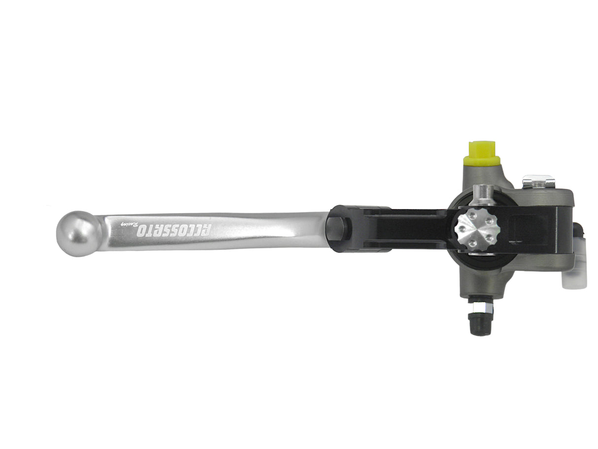 Pompa Frizione Radiale Accossato PRS 15x15-16-17 Con Corpo Pompa Anodizzato Nero E Leva Snodata Colorata (Pomello+Leva)