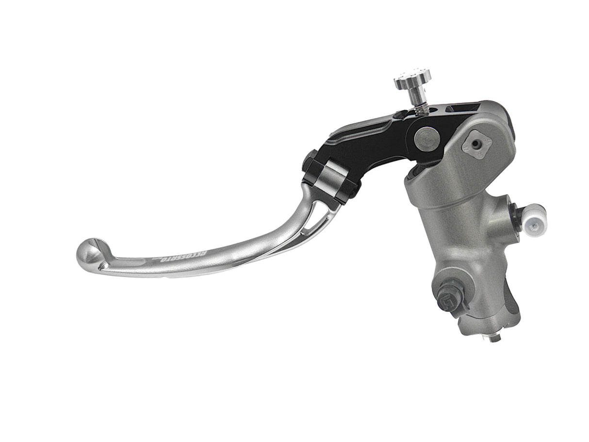 Pompa Frizione Radiale Accossato PRS 15x15-16-17 Con Corpo Pompa Anodizzato Nero E Leva Snodata Colorata (Pomello+Leva)