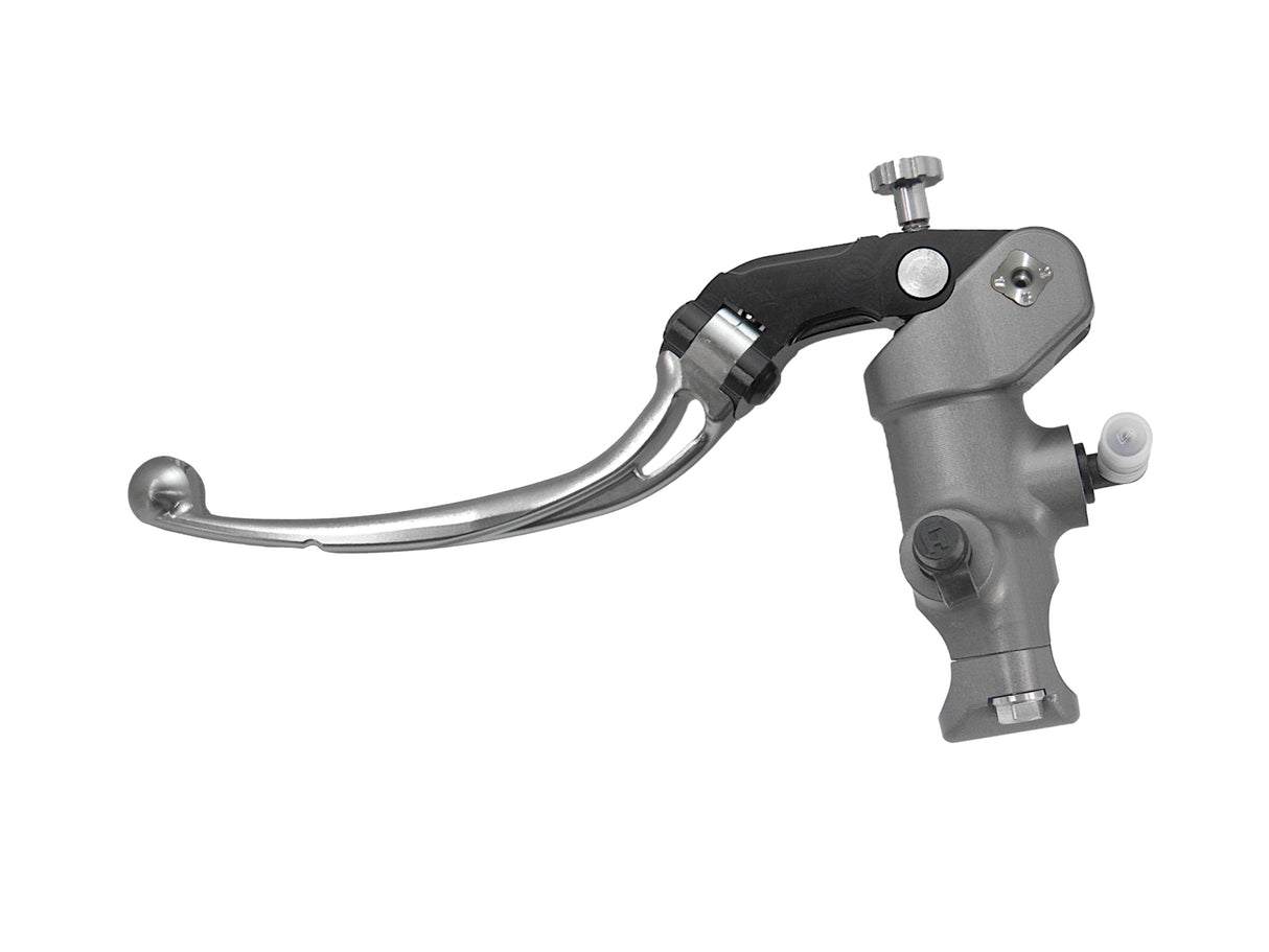 Pompa Frizione Radiale Accossato PRS 15x15-16-17 Con Corpo Pompa Anodizzato Nero E Leva Snodata Colorata (Pomello+Leva)