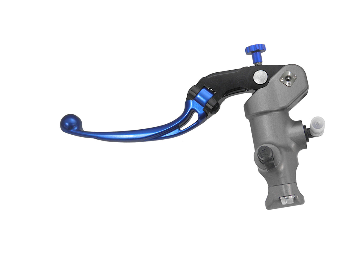 Pompa Frizione Radiale Accossato PRS 17x15-16-17 Con Corpo Pompa Anodizzato Nero E Leva Snodata Colorata (Pomello+Leva)