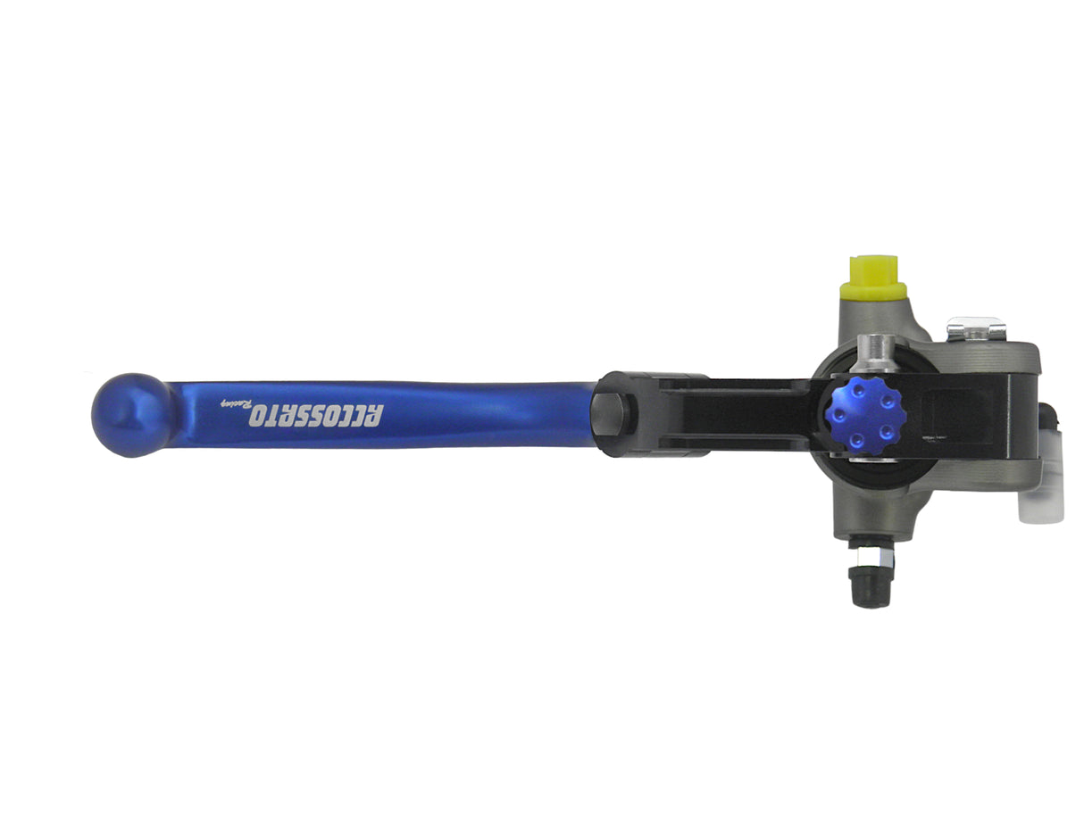 Pompa Frizione Radiale Accossato PRS 17x15-16-17 Con Corpo Pompa Anodizzato Nero E Leva Snodata Colorata (Pomello+Leva)