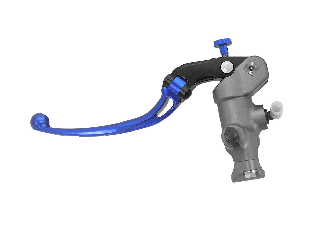 Pompa Frizione Radiale Accossato PRS 17x15-16-17 Con Corpo Pompa Anodizzato Nero E Leva Snodata Colorata (Pomello+Leva)