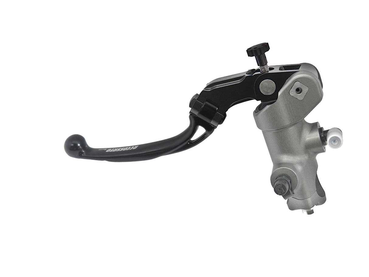 Pompa Frizione Radiale Accossato PRS 17x15-16-17 Con Corpo Pompa Anodizzato Nero E Leva Snodata Colorata (Pomello+Leva)