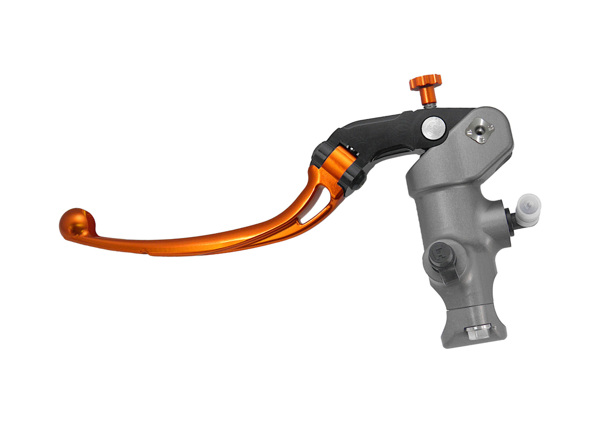 Pompa Frizione Radiale Accossato PRS 17x15-16-17 Con Corpo Pompa Anodizzato Nero E Leva Snodata Colorata (Pomello+Leva)