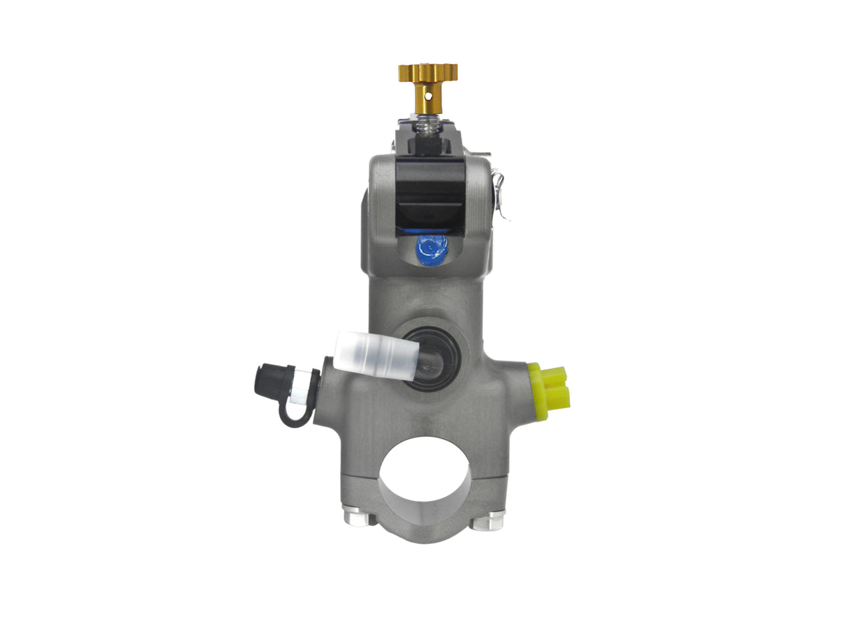 Pompa Frizione Radiale Accossato PRS 17x15-16-17 Con Corpo Pompa Anodizzato Nero E Leva Snodata Colorata (Pomello+Leva)