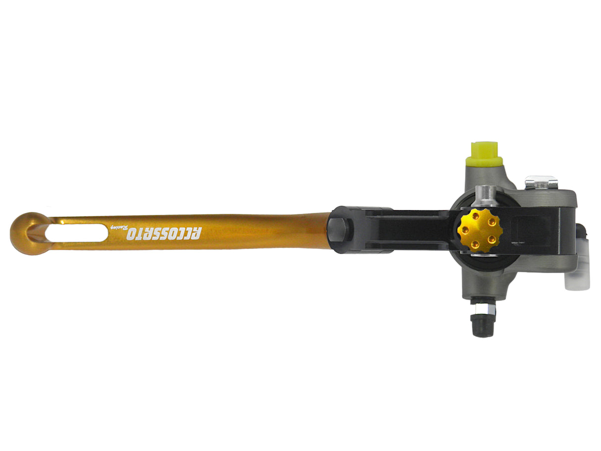 Pompa Frizione Radiale Accossato PRS 17x15-16-17 Con Corpo Pompa Anodizzato Nero E Leva Snodata Colorata (Pomello+Leva)