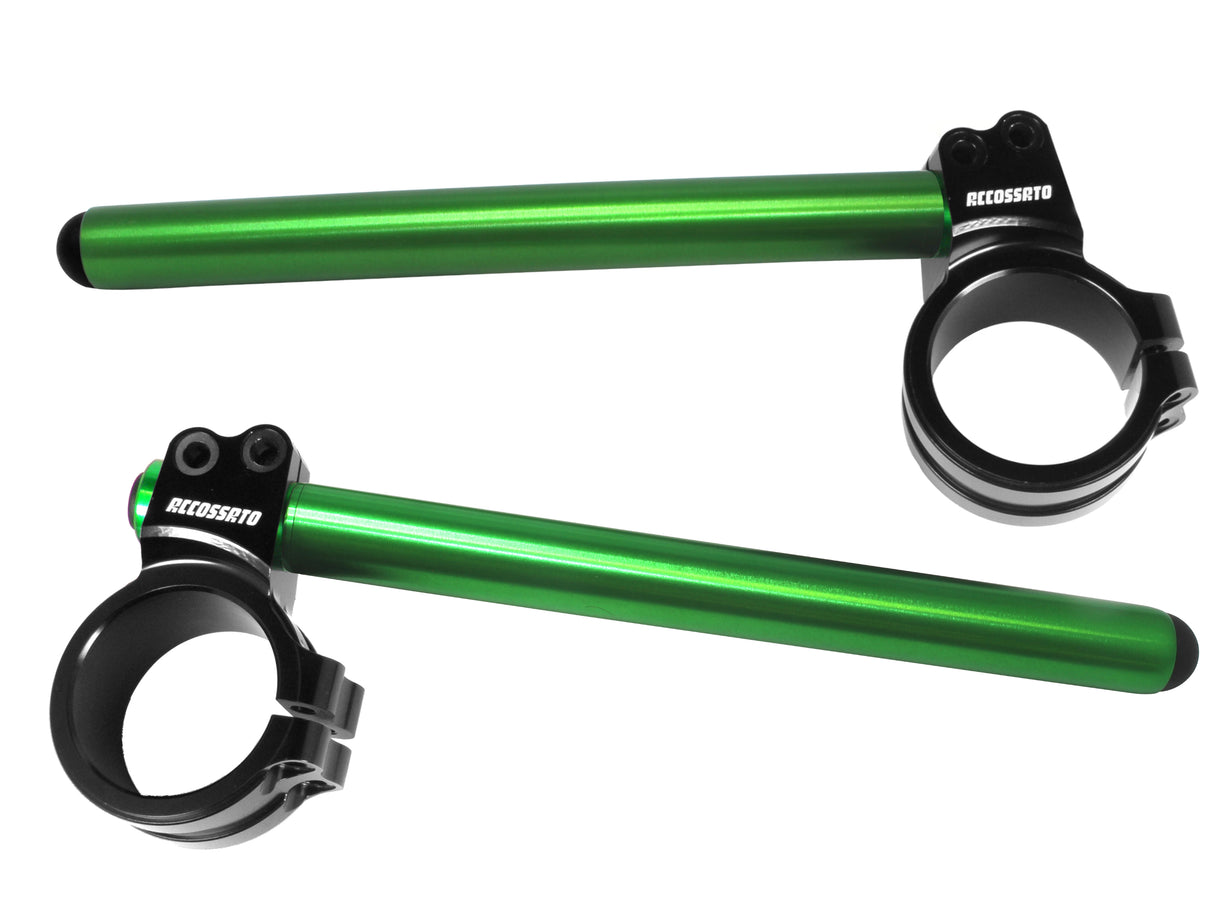 Coppia Di Nuovi Semimanubri Rialzati + 10, Inclinazione 10 gradi - Tipo tubo: Senza tappi, Diametro forcella: 50 mm, Rialzo: +10mm