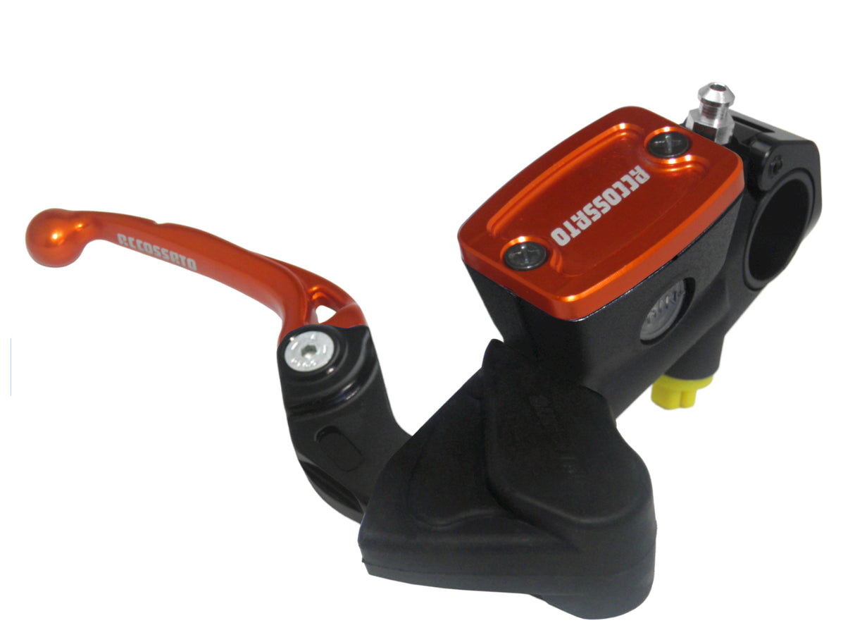 Pompa Freno Radiale Accossato Con Vaschetta Integrata e Leva Snodata, pistone 10.5 mm, per Moto Offroad, Scooter e Pitbike