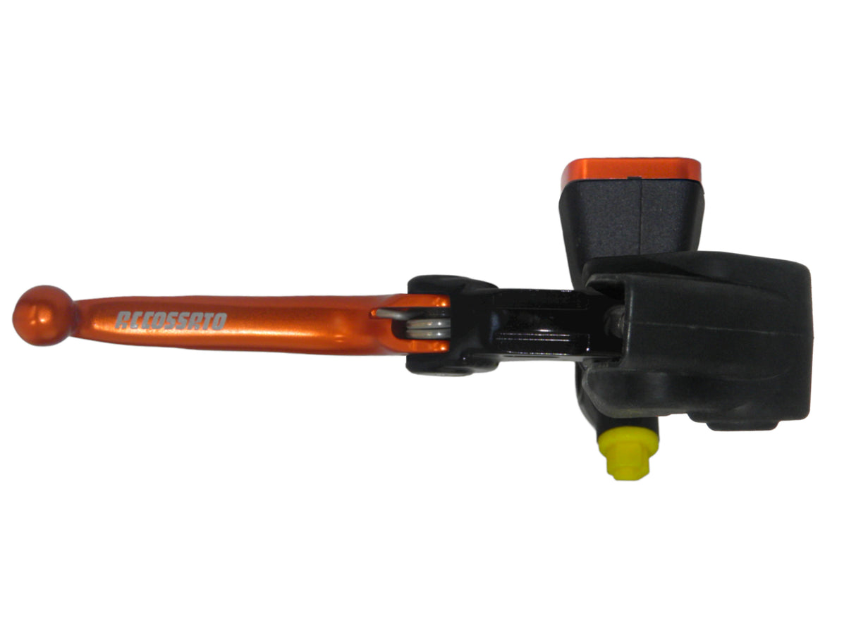 Pompa Freno Radiale Accossato Con Vaschetta Integrata e Leva Snodata, pistone 10.5 mm, per Moto Offroad, Scooter e Pitbike