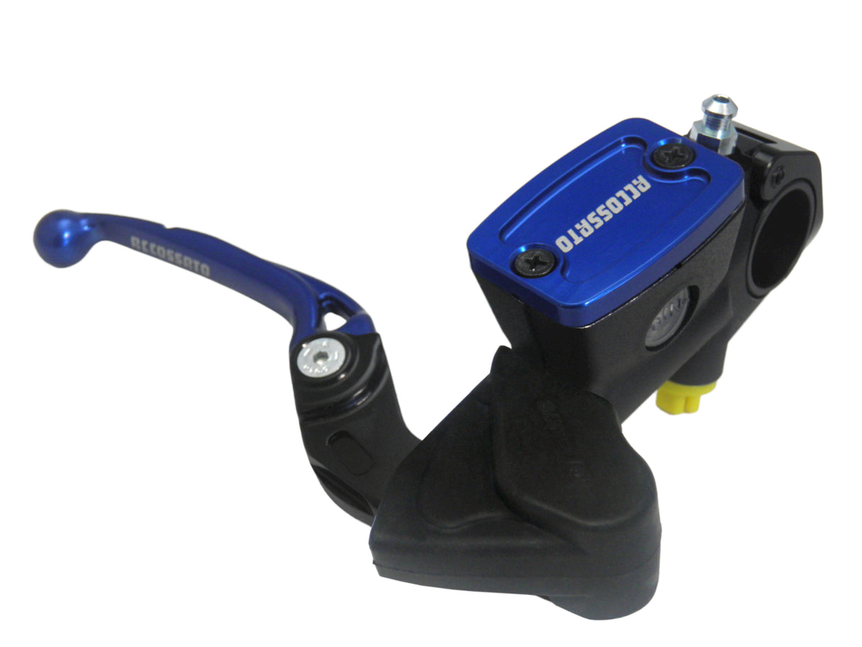 Pompa Freno Radiale Accossato Con Vaschetta Integrata e Leva Snodata, pistone 10.5 mm, per Moto Offroad, Scooter e Pitbike