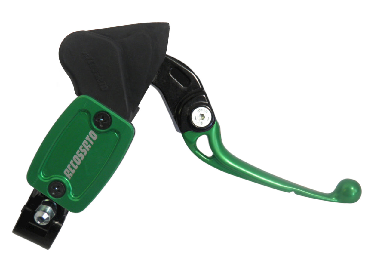 Pompa Freno Radiale Accossato Con Vaschetta Integrata e Leva Snodata, pistone 10.5 mm, per Moto Offroad, Scooter e Pitbike