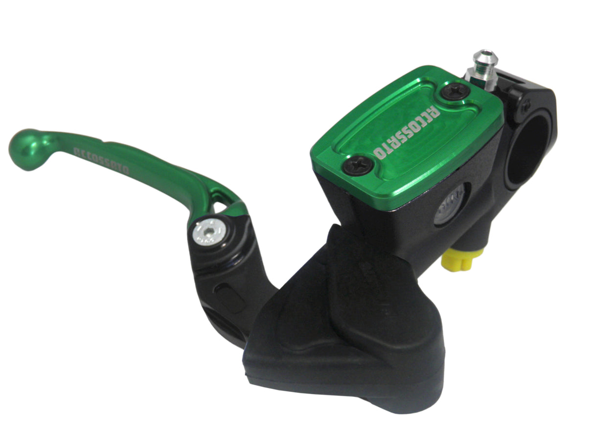 Pompa Freno Radiale Accossato Con Vaschetta Integrata e Leva Snodata, pistone 10.5 mm, per Moto Offroad, Scooter e Pitbike