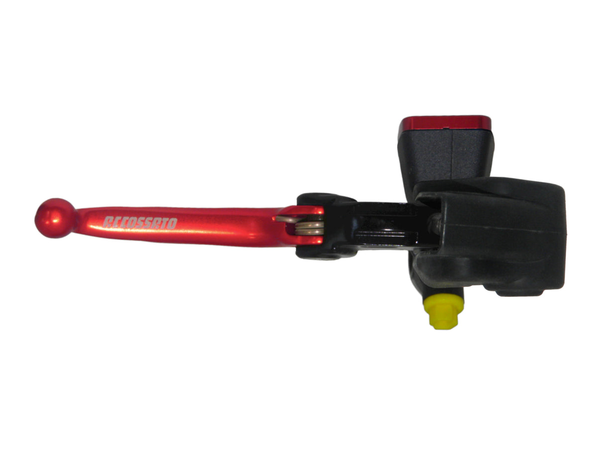 Pompa Freno Radiale Accossato Con Vaschetta Integrata e Leva Snodata, pistone 10.5 mm, per Moto Offroad, Scooter e Pitbike