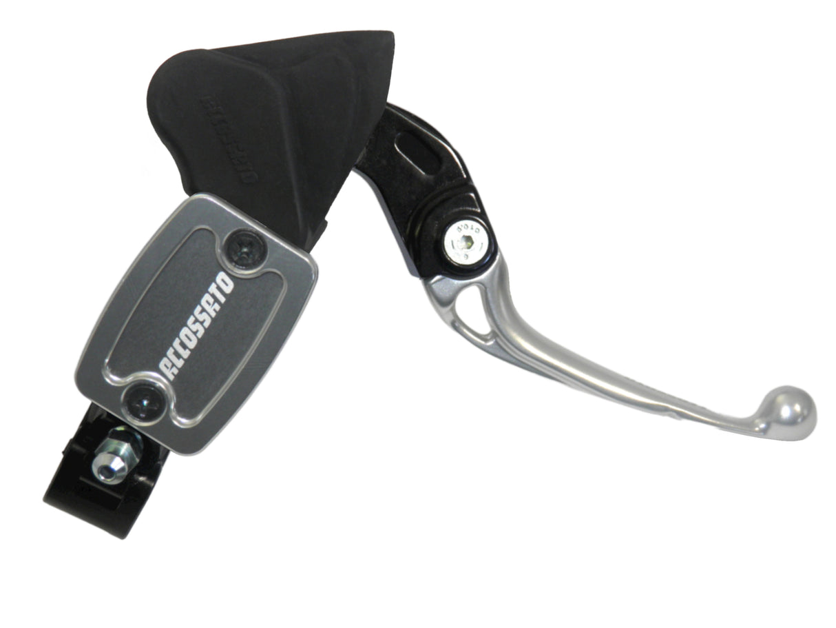 Pompa Freno Radiale Accossato Con Vaschetta Integrata e Leva Snodata, pistone 10.5 mm, per Moto Offroad, Scooter e Pitbike