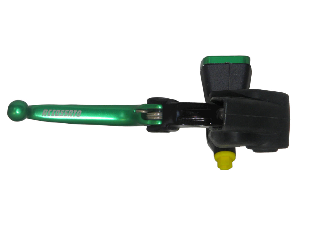 Nuova Pompa Freno Radiale Accossato Con Vaschetta Integrata e Leva Snodata, pistone 10.5 mm, per Moto Offroad, Scooter e Pitbike