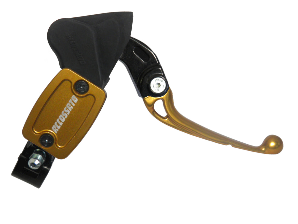 Nuova Pompa Freno Radiale Accossato Con Vaschetta Integrata e Leva Snodata, pistone 10.5 mm, per Moto Offroad, Scooter e Pitbike