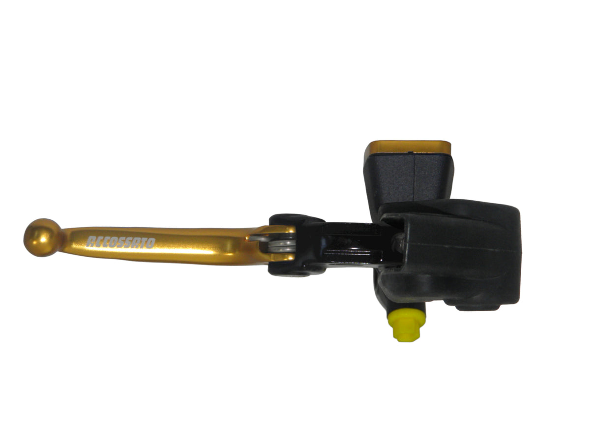 Nuova Pompa Freno Radiale Accossato Con Vaschetta Integrata e Leva Snodata, pistone 10.5 mm, per Moto Offroad, Scooter e Pitbike