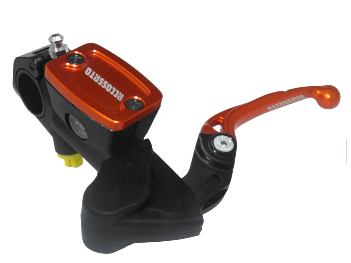 Nuova Pompa Frizione Radiale Accossato Con Vaschetta Integrata e Leva Snodata, pistone 10.5 mm, per Moto Offroad, Scooter e Pitbike