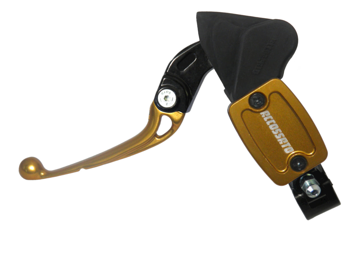 Nuova Pompa Frizione Radiale Accossato Con Vaschetta Integrata e Leva Snodata, pistone 10.5 mm, per Moto Offroad, Scooter e Pitbike