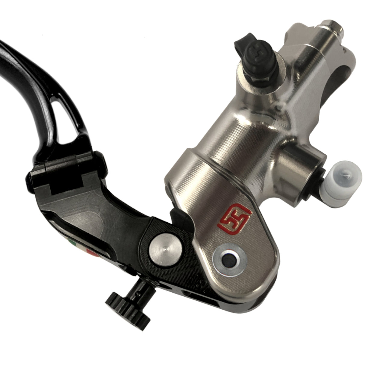 Pompa Freno Radiale Accossato 19x18 Con Leva Snodata - Colore leva: Nero