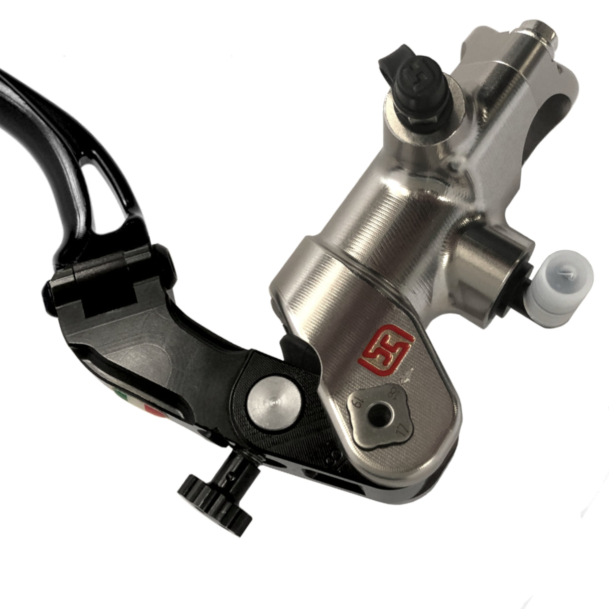 Pompa Freno Radiale Accossato PRS 19x17-18-19 Con Leva Snodata - Colore leva: Nero