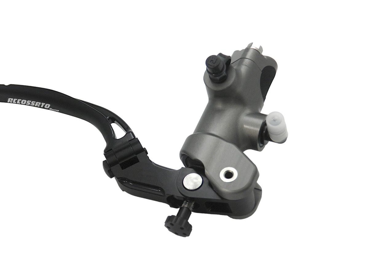 Pompa Freno Radiale Accossato 19x20 Con Leva Snodata - Colore leva: Nero