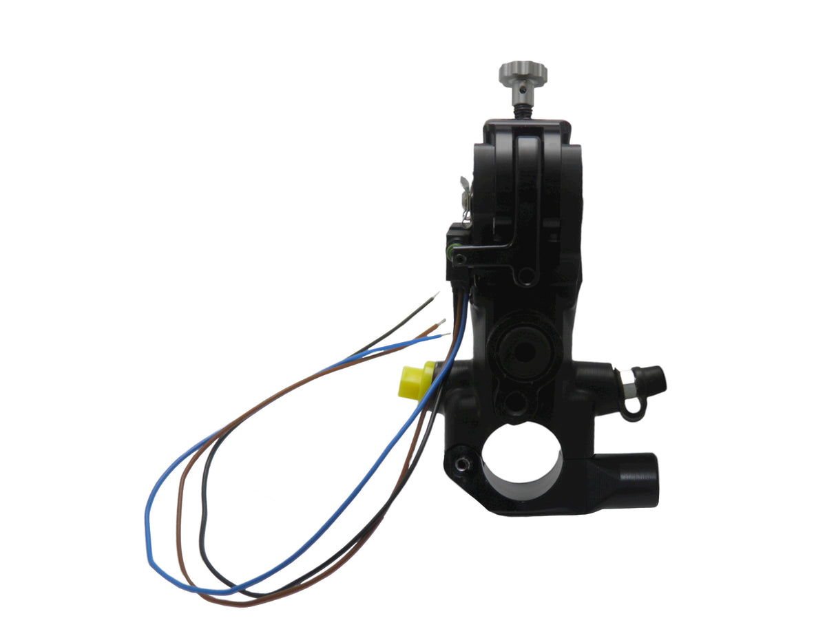 Pompa Freno Ready To Brake Accossato 16x16 Con Leva Snodata Colorata (Pomello+Leva) - Supporto specchio: M10, Vaschetta in Alluminio Integrata: - N/A