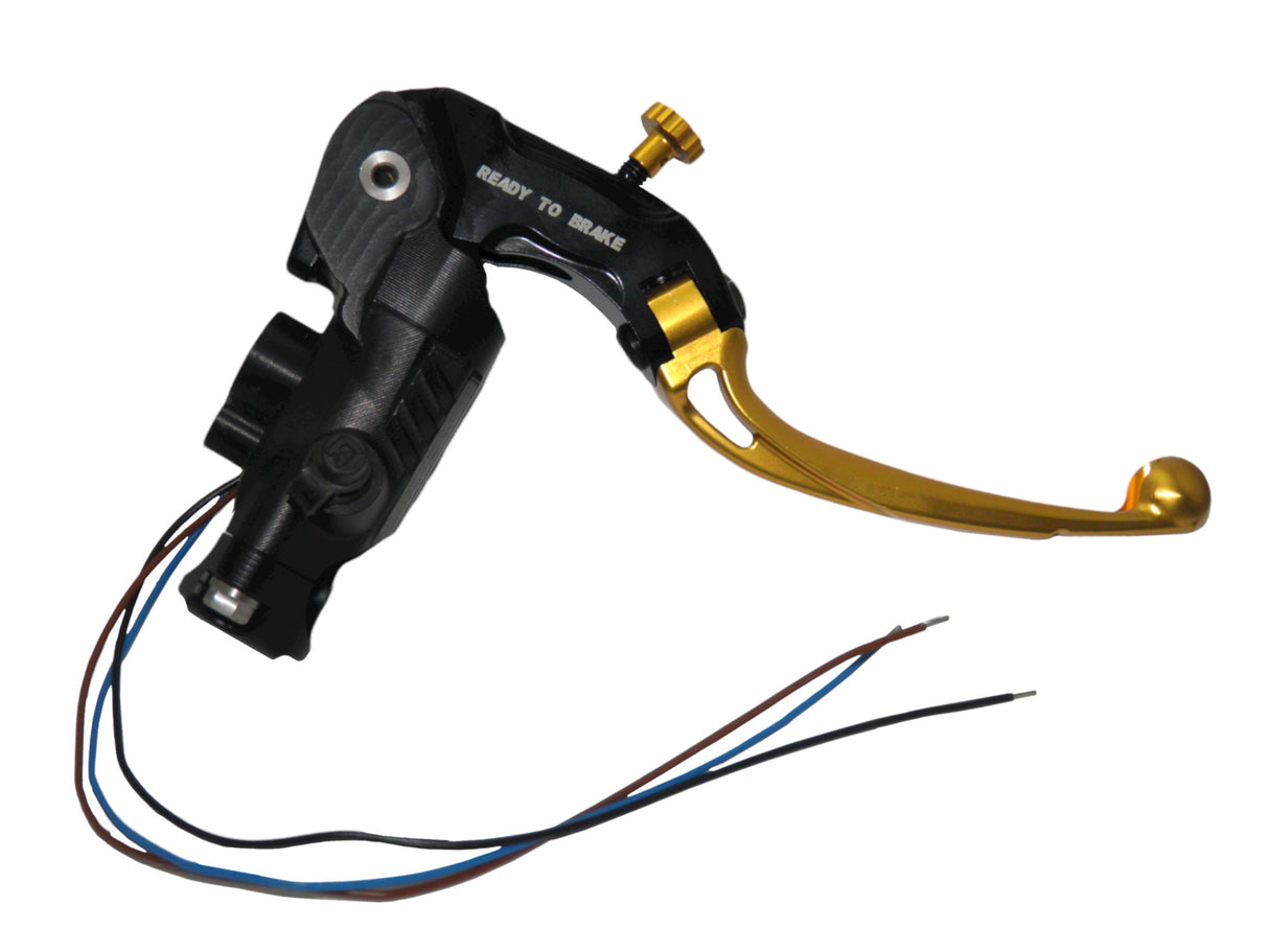 Pompa Freno Ready To Brake Accossato 16x16 Con Leva Snodata Colorata (Pomello+Leva) - Supporto specchio: - N/A, Vaschetta in Alluminio Integrata: - N/A