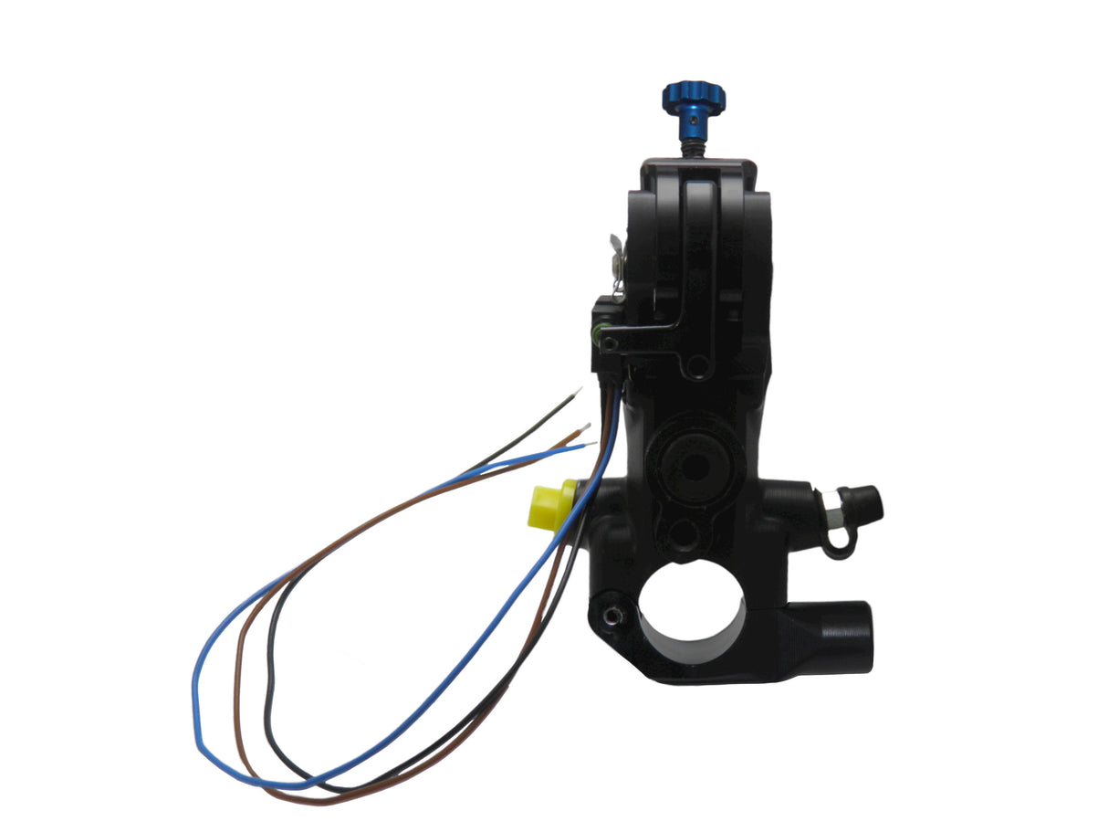 Pompa Freno Ready To Brake Accossato PRS 16x17-18-19 Con Leva Snodata Colorata (Pomello+Leva) - Opzioni leva: RST, Supporto specchio: M10, Vaschetta in Alluminio Integrata: - N/A