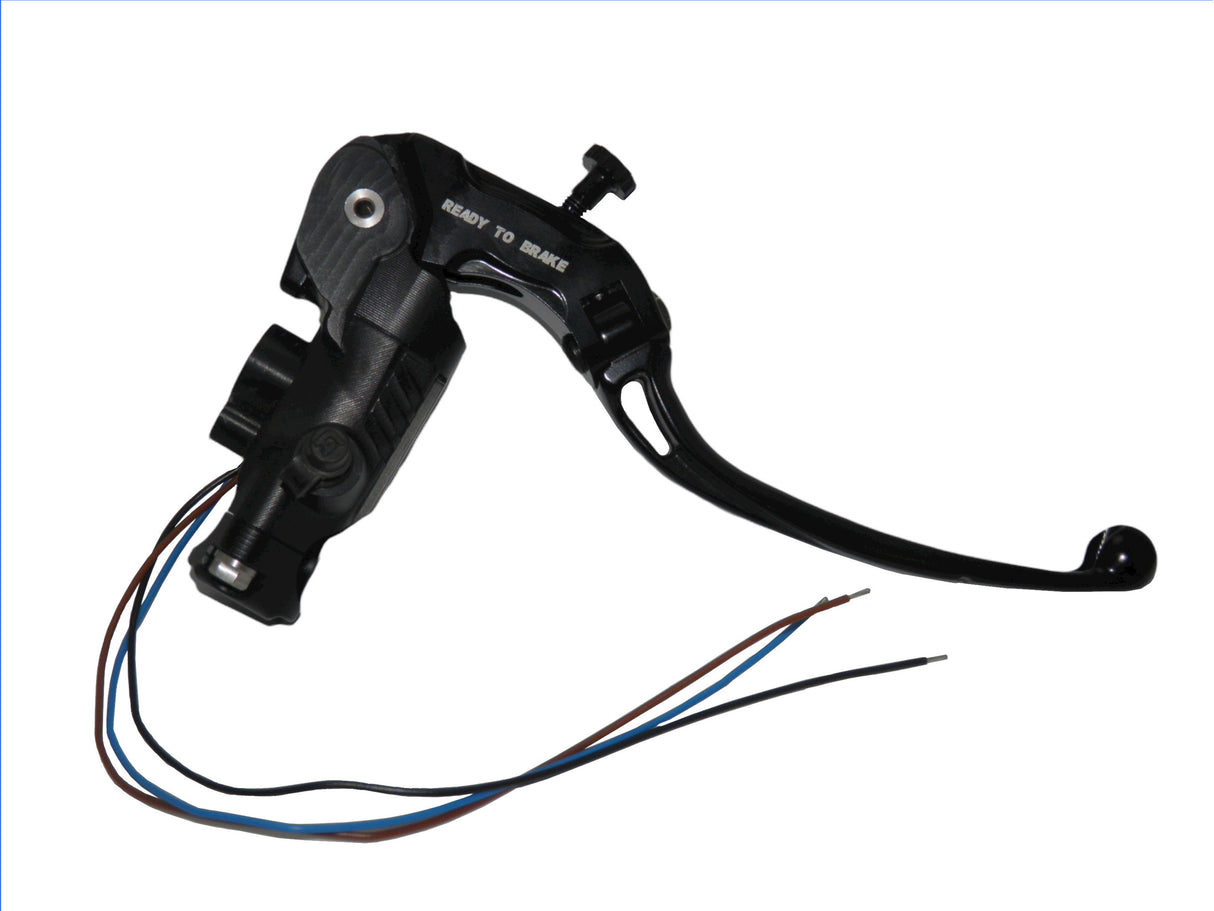 Pompa Freno Ready To Brake Accossato 19x19 Con Leva Snodata Colorata (Pomello+Leva) - Supporto specchio: - N/A, Vaschetta in Alluminio Integrata: - N/A