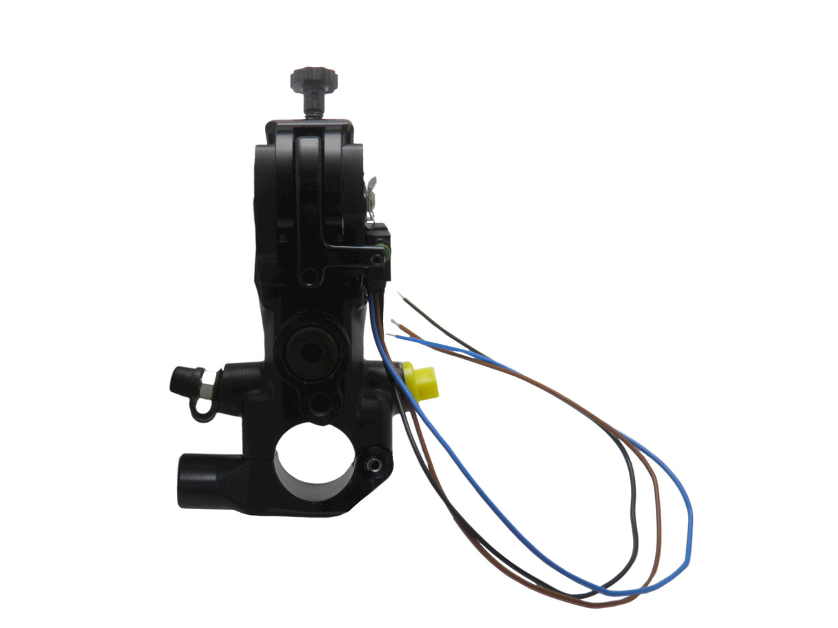 Pompa Frizione Ready To Brake Accossato 16x16 Con Leva Snodata Colorata (Pomello+Leva) - Supporto specchio: M8, Vaschetta in Alluminio Integrata: - N/A